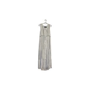MINKPINK Long White and Blue Duster Vest - Women’s Size Small